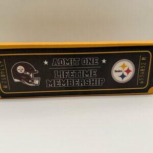 Black and Gold Lifetime Membership admit one sign decor New